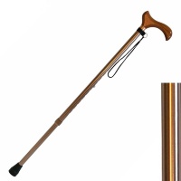 Трость опорная регулируемой длины LY-252-WRB-U, серия "Welt-RU" алюминиевая с деревянной ручкой, с устройством противоскольжения