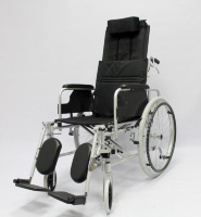 Кресло-коляска инвалидная алюминиевая с высокой спинкой складная LY-710(710-954), ширина сиденья 46 см, нагрузка 120 кг, Titan