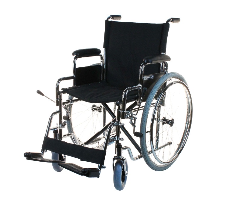 Кресло-коляска инвалидная стандартная комнатная прогулочная складная LY-250-A, ширина сиденья 45 см, максимальный вес 120 кг, Titan