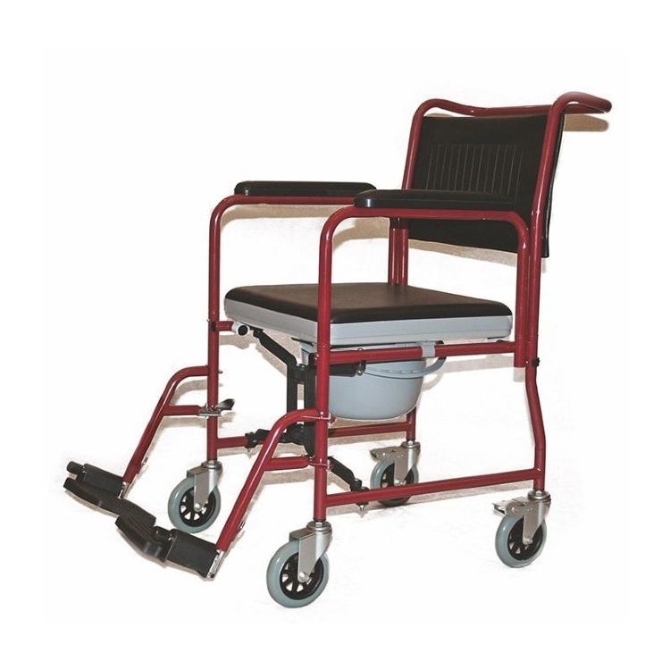 Кресло-каталка инвалидная с санитарным оснащением LY-800(800-690), со съемным туалетным устройством, складная, ширина сиденья 43 см, Titan (кресло-туалет)