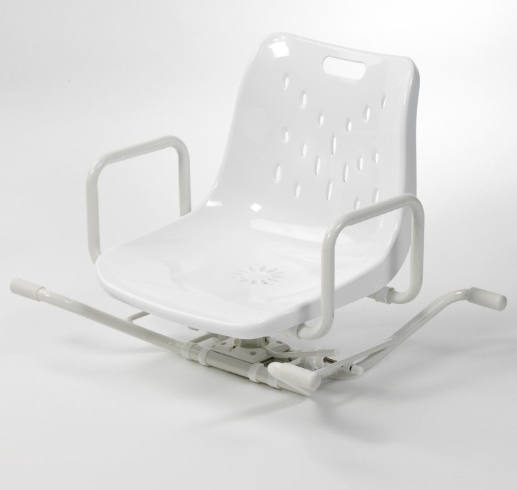Поворотное сиденье со спинкой для ванны "Kamille", сиденье для инвалидов LY-200-793