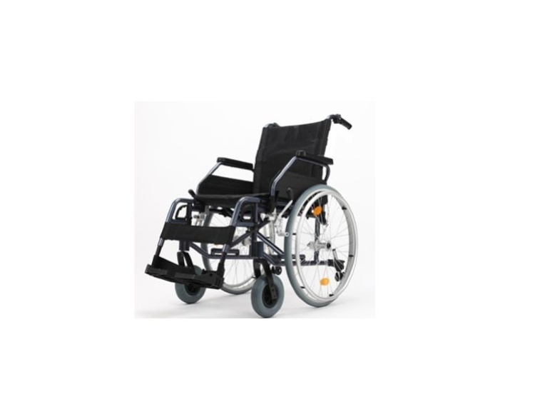 Кресло-коляска инвалидная облегченная алюминиевая комнатная/прогулочная складная "TiStar" LY-710-310145, ширина сиденья 45 см, нагрузка 120 кг, Titan