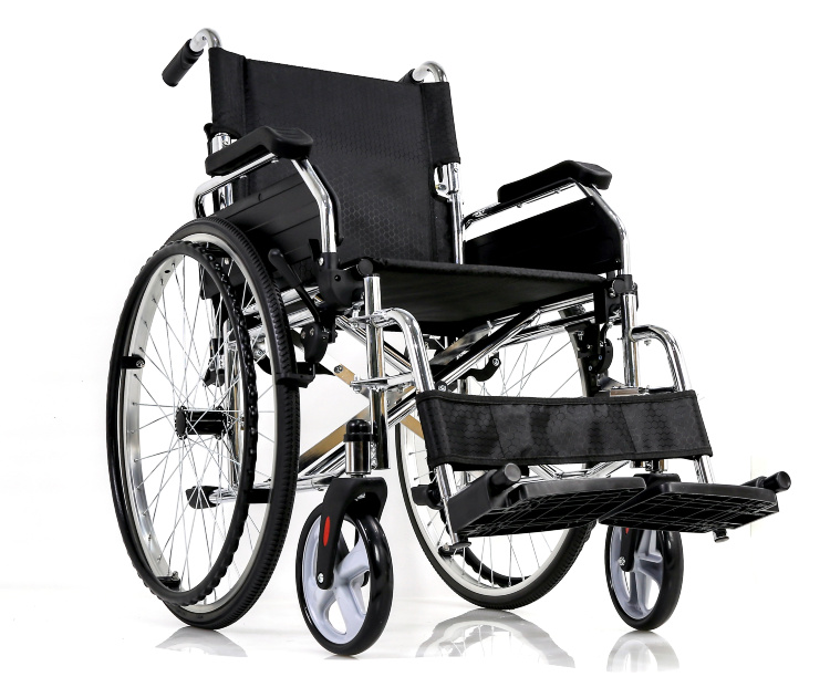 Кресло-коляска инвалидная стандартная складная LY-250-AS, ширина сиденья 42,5 см, максимальный вес 120 кг.