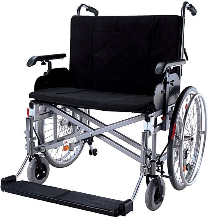 Кресло-коляска инвалидная, вариант исполнения LY-250 "SXL" (250-SXL) для бариатрических пациентов, ширина сиденья 65 см