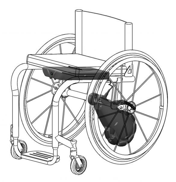Кресло-коляска инвалидная  с электроприводом (эл.усилитель) "SmartDrive" LY–EB103-MX1