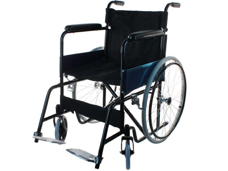 Кресло-коляска инвалидная комнатная/прогулочная стандартная складная LY-250-102--015, ширина сиденья 45 см, максимальный вес 120 кг.